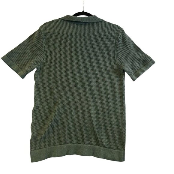 ART OF RHETORIC Men Shirt Size M Green Collar Short Sleeve Loose Knit Casual - Picture 2 of 8